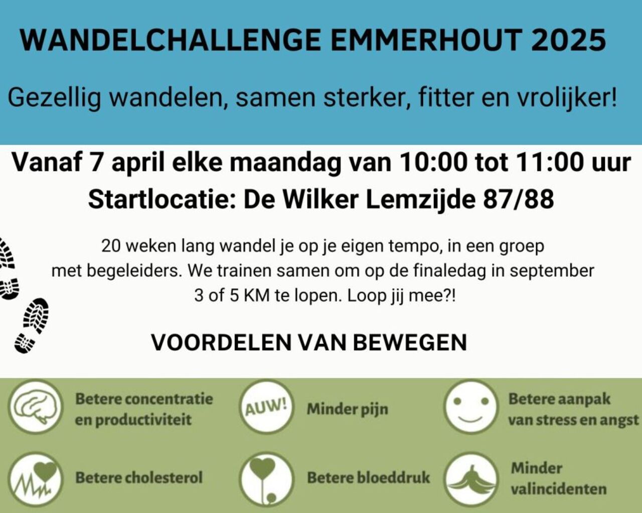 Wandelchallenge Emmerhout 2025. Doe je ook mee?!