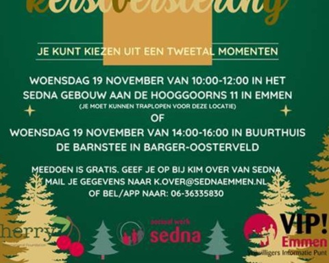 Kerstworkshop vanuit de VIP! School *VOL*