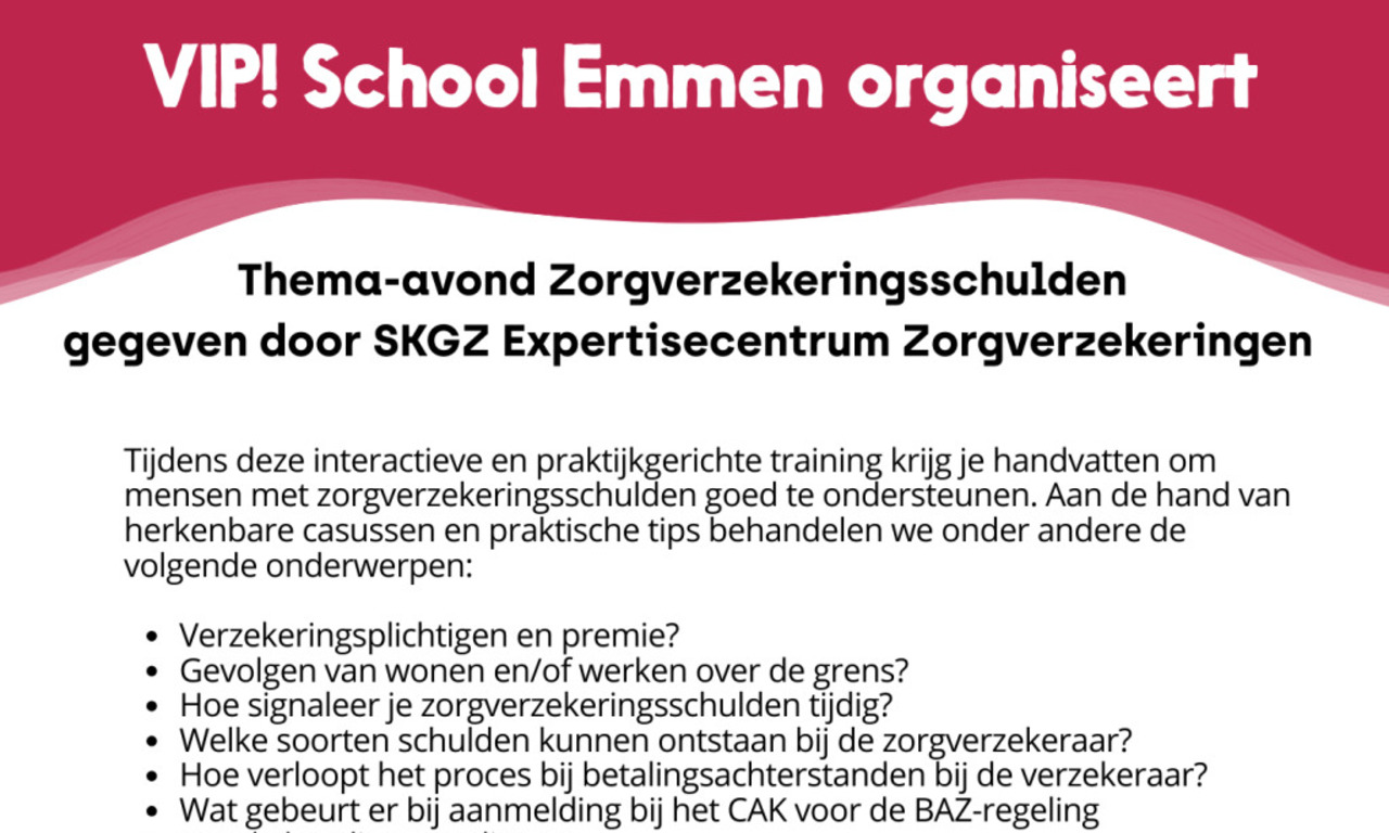 Thema avond Zorgverzekeringsschulden