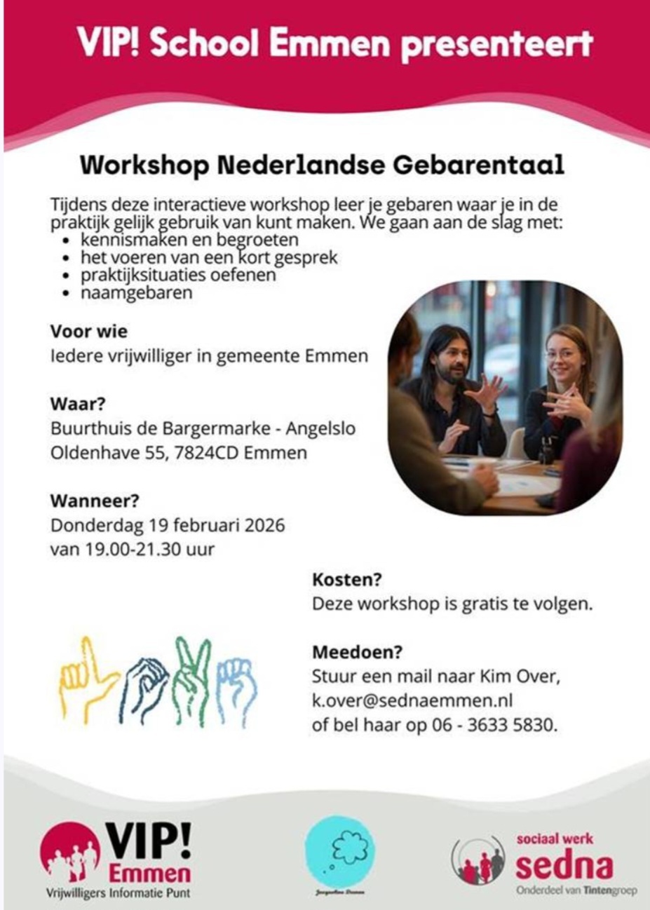 Workshop Nederlandse Gebarentaal
