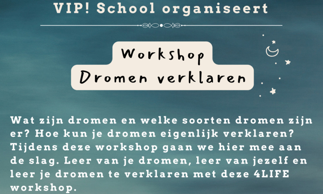 Workshop "Dromen verklaren" op woensdagavond 1 oktober 2025